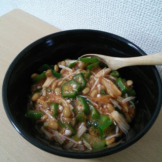 ズボラ飯♪豆腐のキムチ納豆のせ⭐ダイエットにも♡